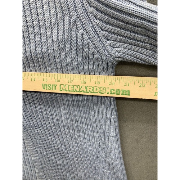 Ann Taylor Cardigan Sweater Women’s X-LARGE Baby Blue 2 Button Ribbed V-Neck USA - Picture 7 of 16